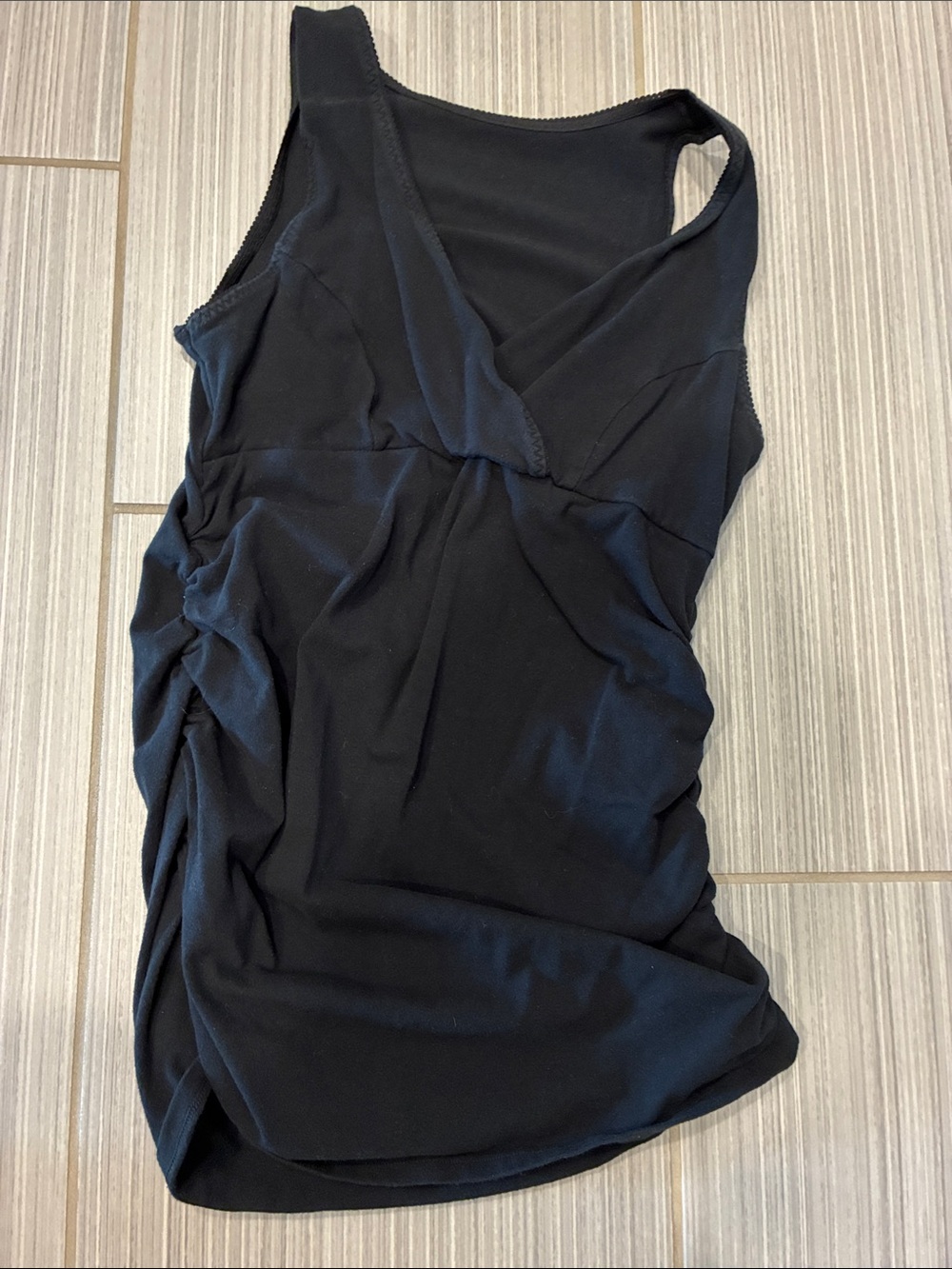 Black Twist-Front Sleeveless Tank Top